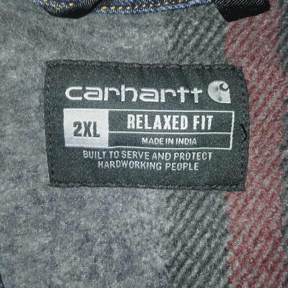 Carhartt Jean/Fleece lined Workwear jacket 2xl - Picture 3 of 6